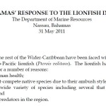 Bahamas Response_Lionfish Invasion FINAL Submitted